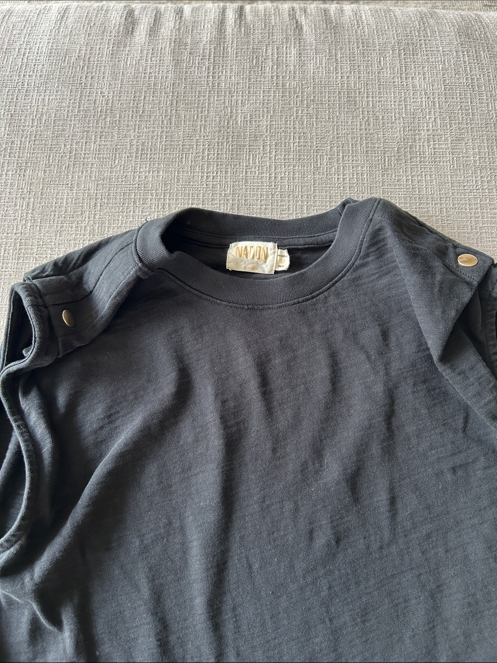 Nation LTD Black Snap-Shoulder Tank Top